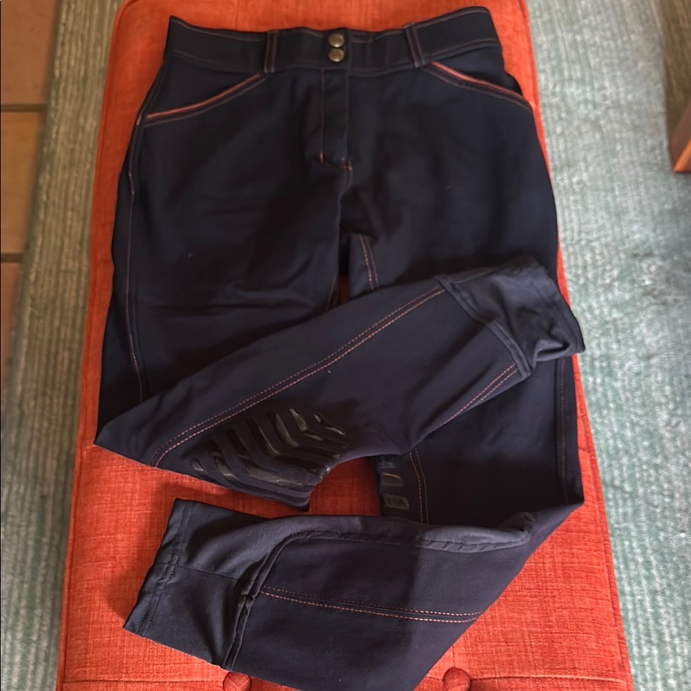 Navy Riding Pants with Stitching. NWOT!